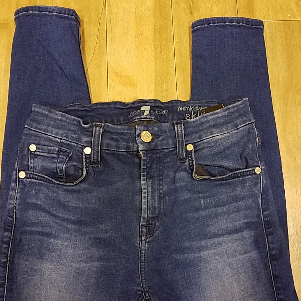 7 For All Mankind Mid Rise Skinny Ankle Jean 26 - Picture 3 of 8